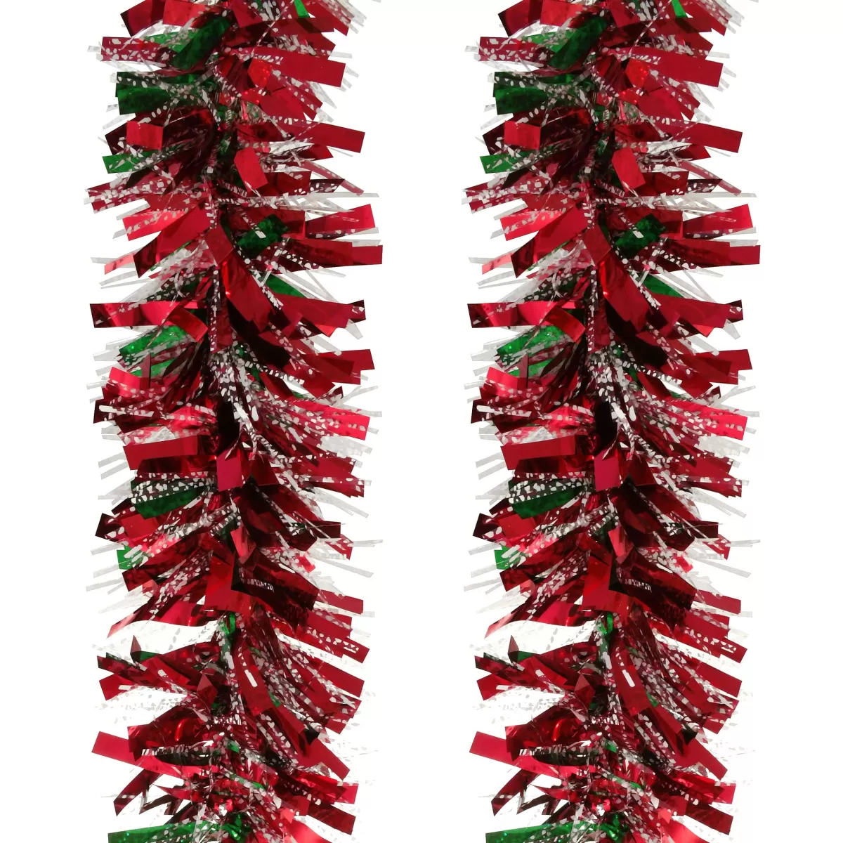 Bronner's Christmas Wonderland 10 Ft. Deluxe Red And Green Tinsel Garland | Novelty, Bead, & Tinsel Garlands