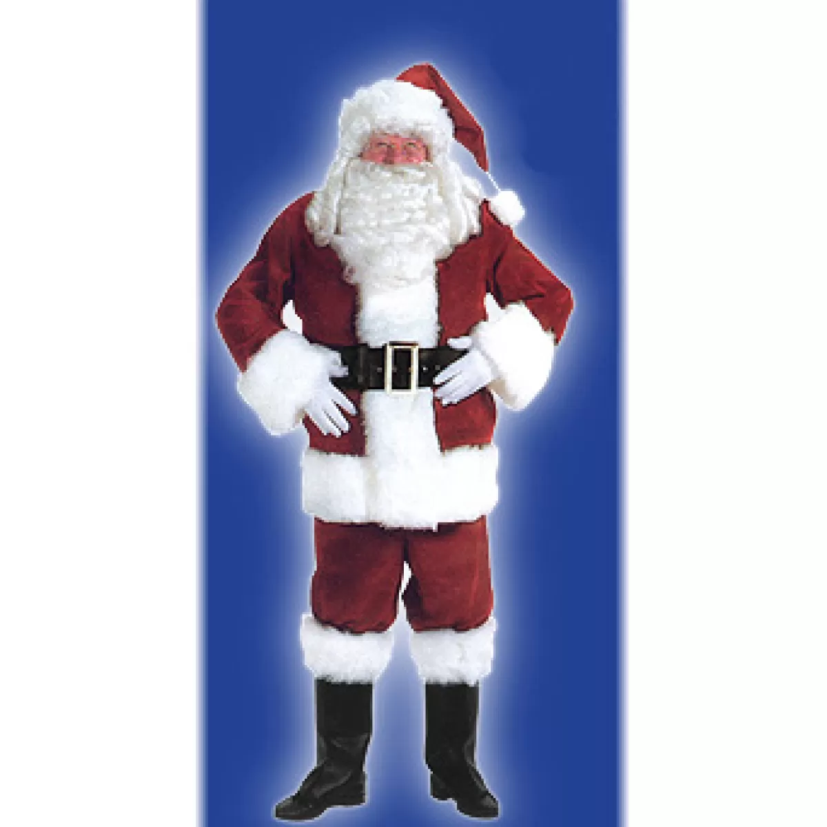 Bronner's Christmas Wonderland 10-Piece Complete Santa Suit With Wig And Beard | Suits