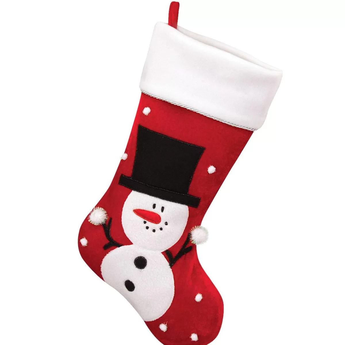 Bronner's Christmas Wonderland 18.5 Inch Personalized Snowman Velvet And Fleece Stocking | Christmas Stockings