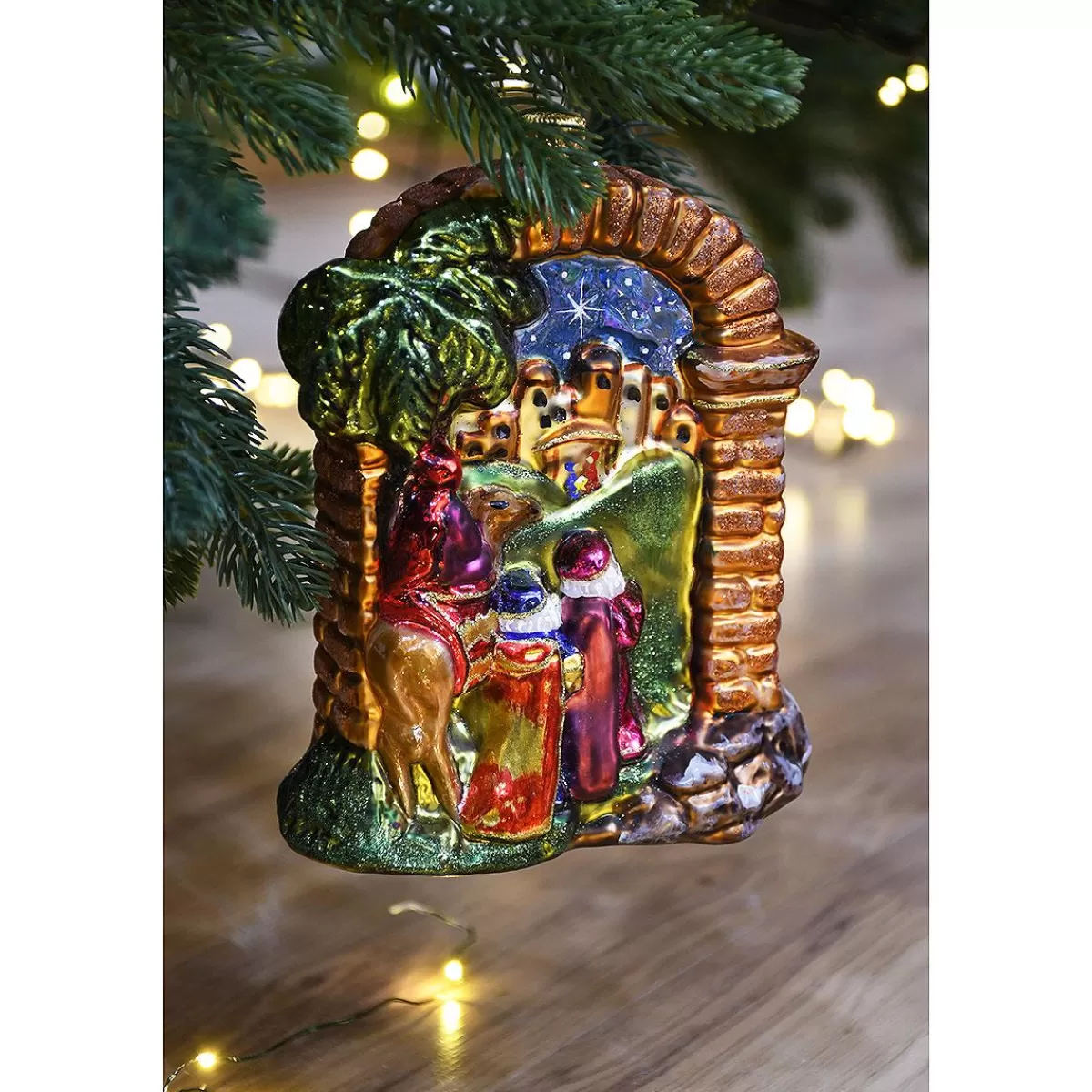 Bronner's Christmas Wonderland 2019 Annual Form Wise Men Glass Ornament | Religious