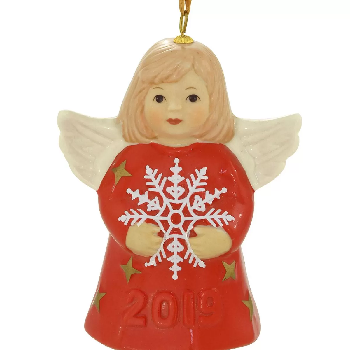 Bronner's Christmas Wonderland 2019 Cherry Red Annual Angel Bell Ornament | Religious