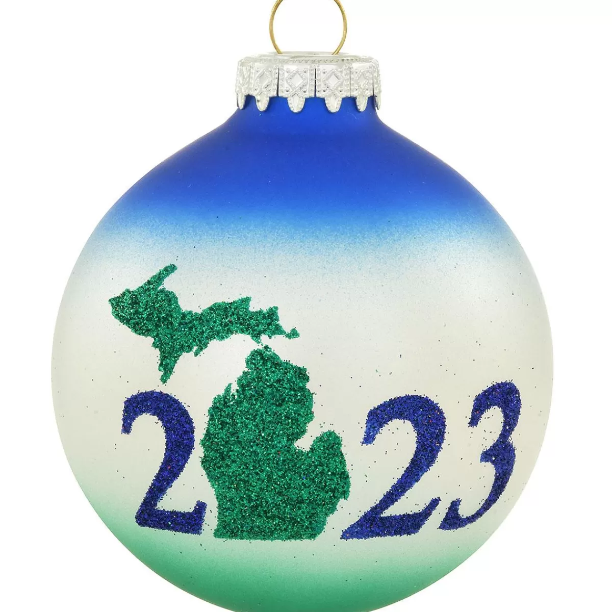 Bronner's Christmas Wonderland 2023 Michigan Glass Ornament | Souvenirs & Gift Cards