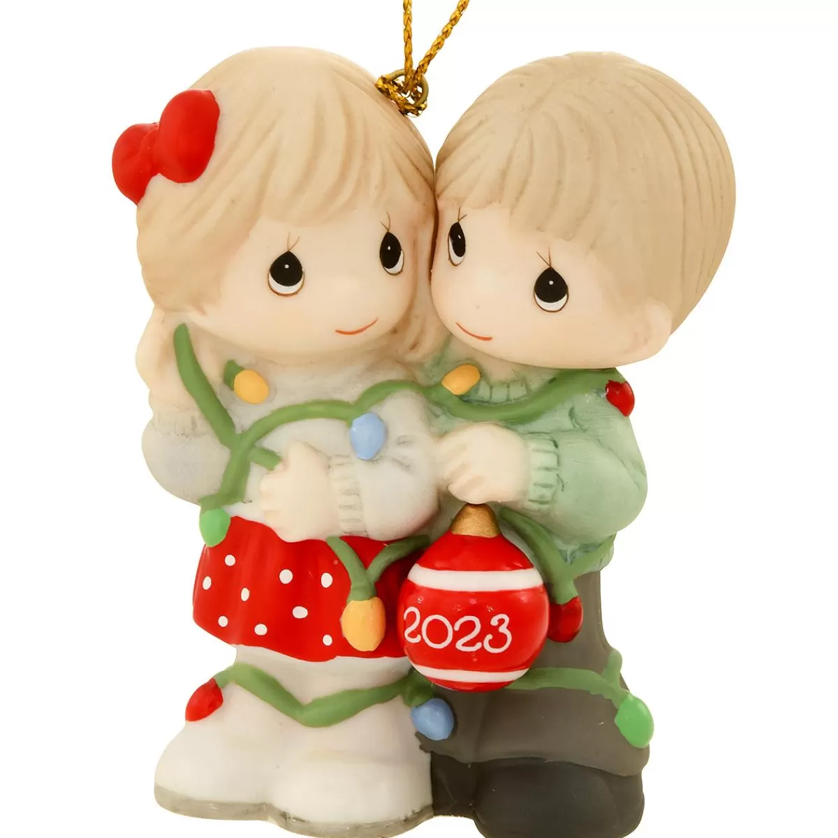 Bronner's Christmas Wonderland 2023 Our First Christmas Couple Precious Moments Ornament> Love, Wedding, & Anniversary