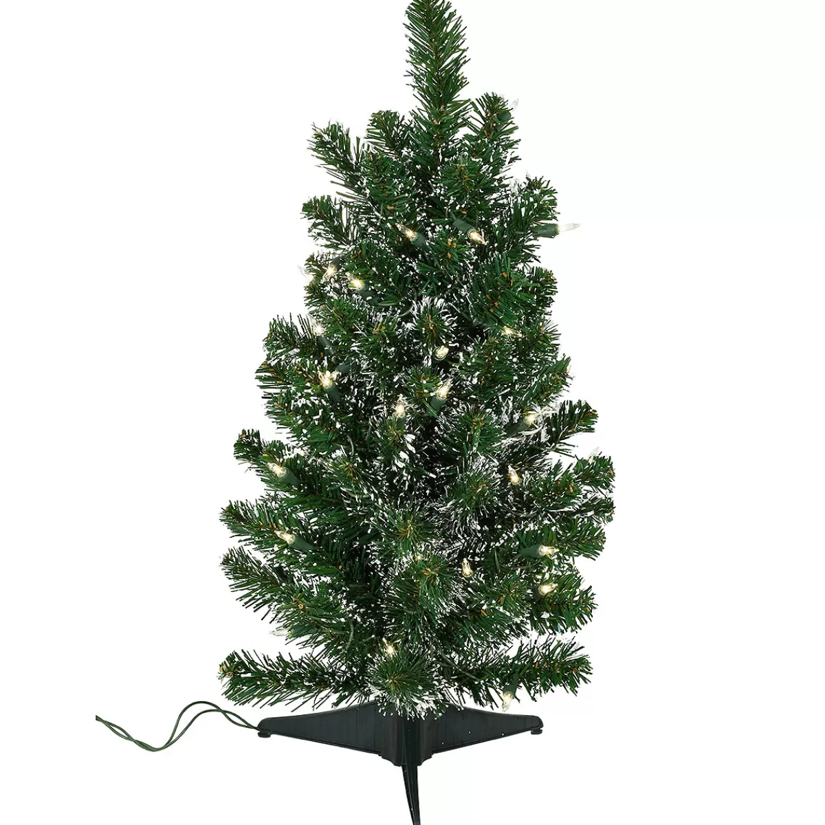 Bronner's Christmas Wonderland 24 Inch Miniature Frosted Tree With 50 Clear Lights | Pre-Lit Trees