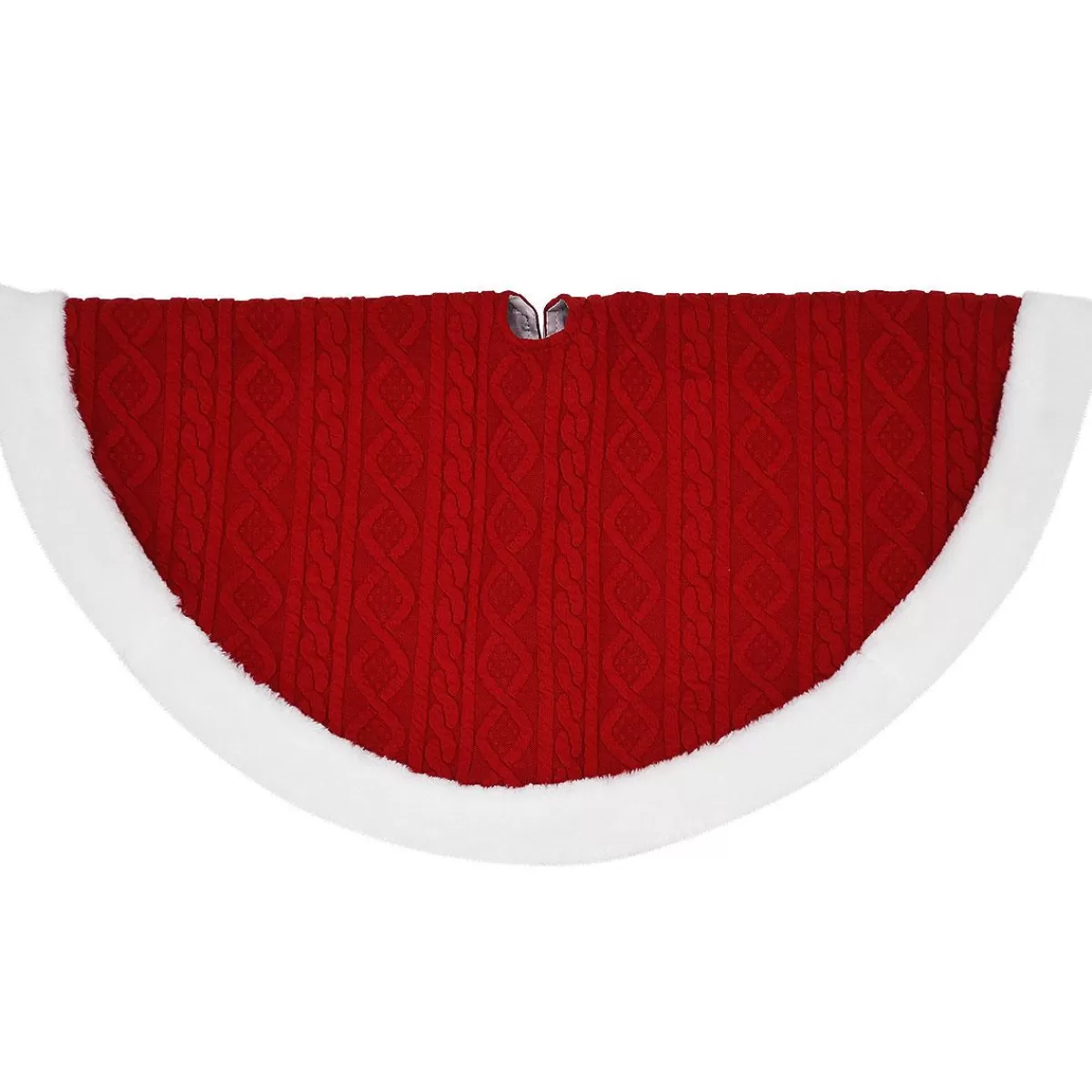 Bronner's Christmas Wonderland 24 Inch Red Knitted Tree Skirt | Tree Skirts