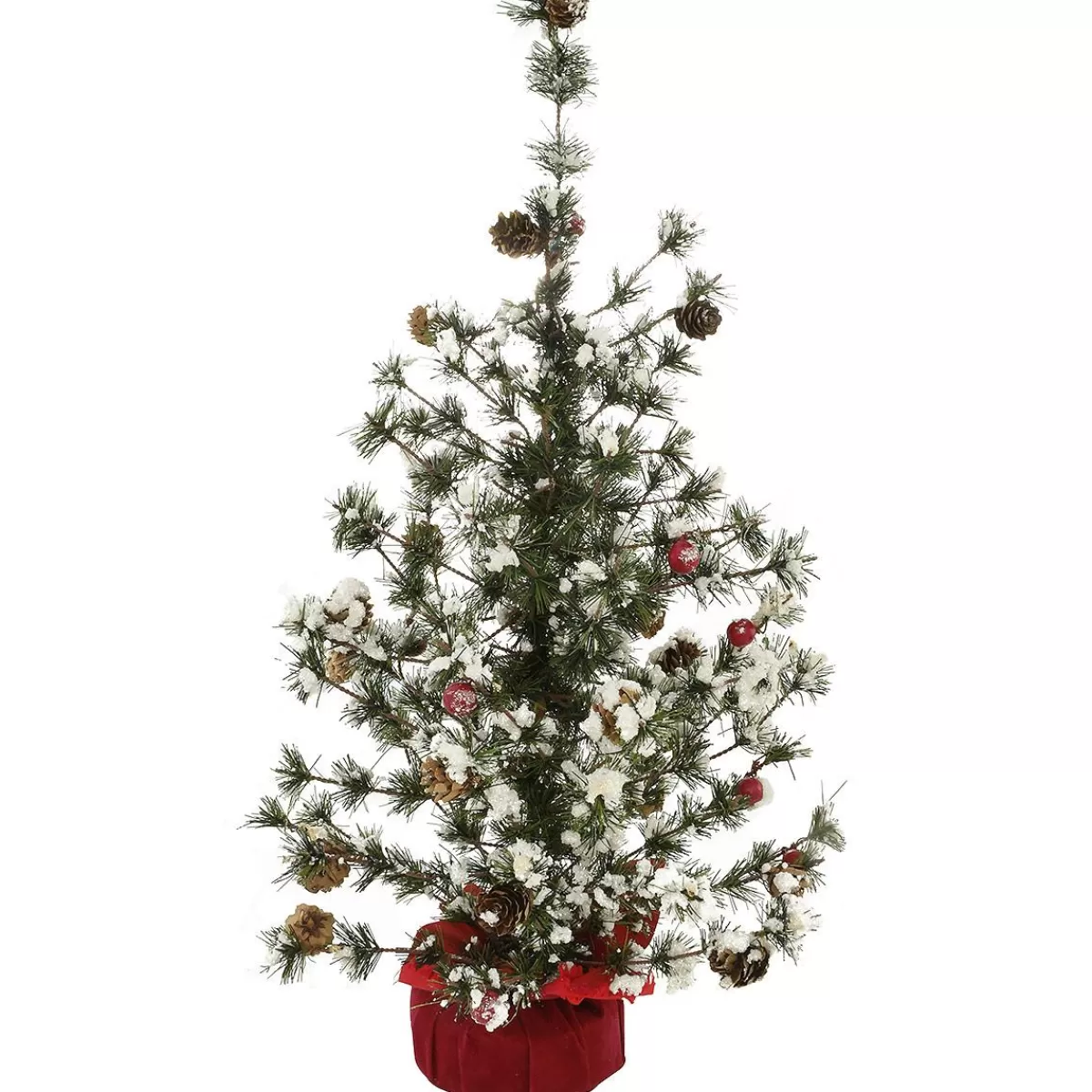 Bronner's Christmas Wonderland 24 Inch Tree With Berries And Red Velvet Base | Un-Lit Trees