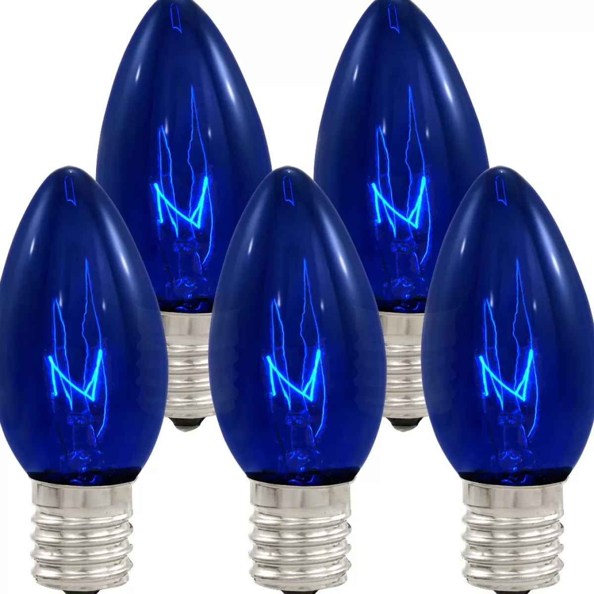 Bronner's Christmas Wonderland 25 Blue Transparent C9 Replacement Lamps | Outdoor Lighting