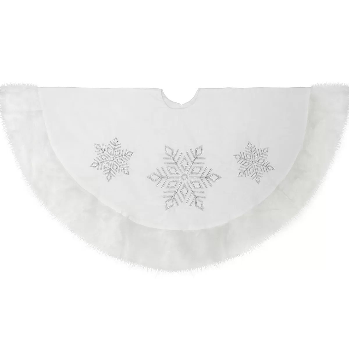 Bronner's Christmas Wonderland 48 Inch White Velveteen Tree Skirt | Tree Skirts