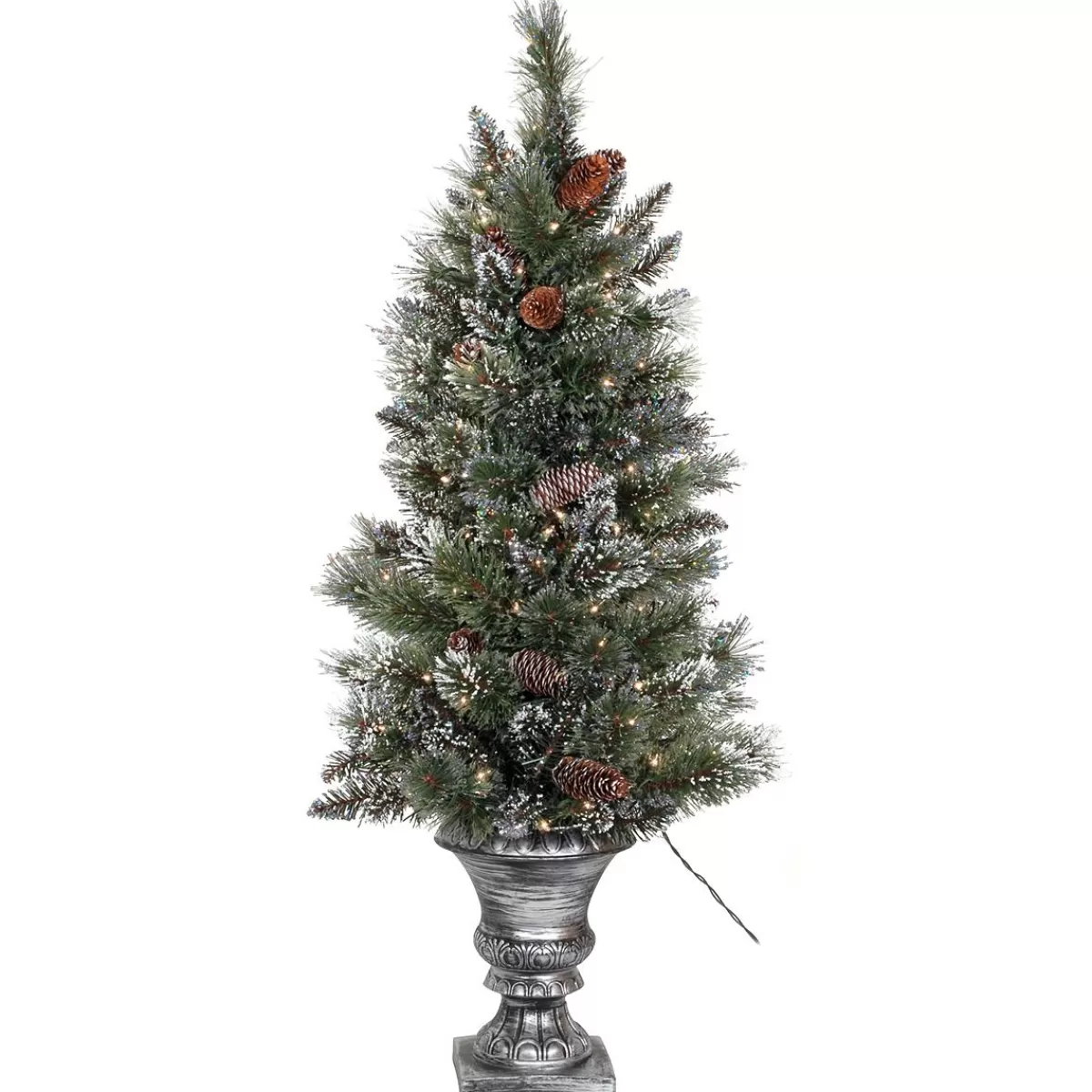 Bronner's Christmas Wonderland 4 Foot Glitter Bristle Pre-Lit Clear Artificial Tree | Pre-Lit Trees