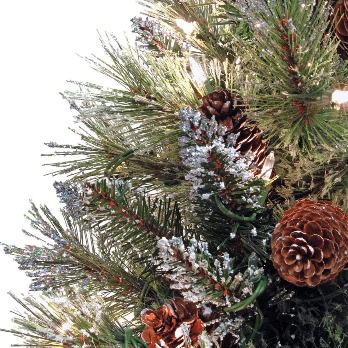 Bronner's Christmas Wonderland 4 Foot Glitter Bristle Pre-Lit Clear Artificial Tree | Pre-Lit Trees