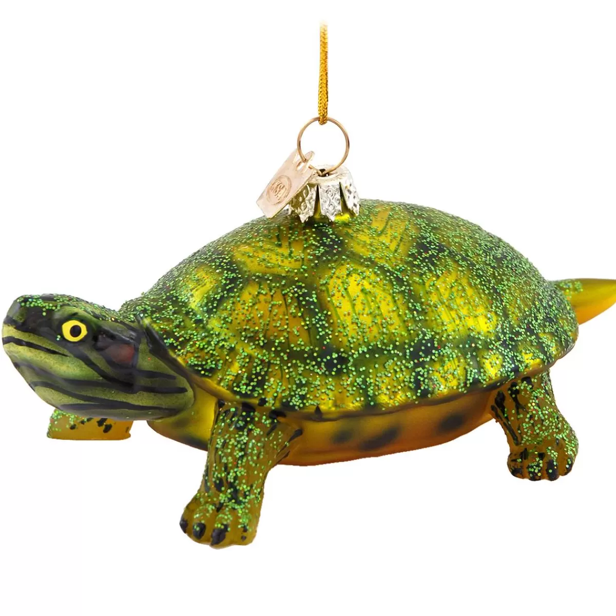 Bronner's Christmas Wonderland 4 Inch Land Turtle Glass Ornament> Legends, Symbols, & Traditions