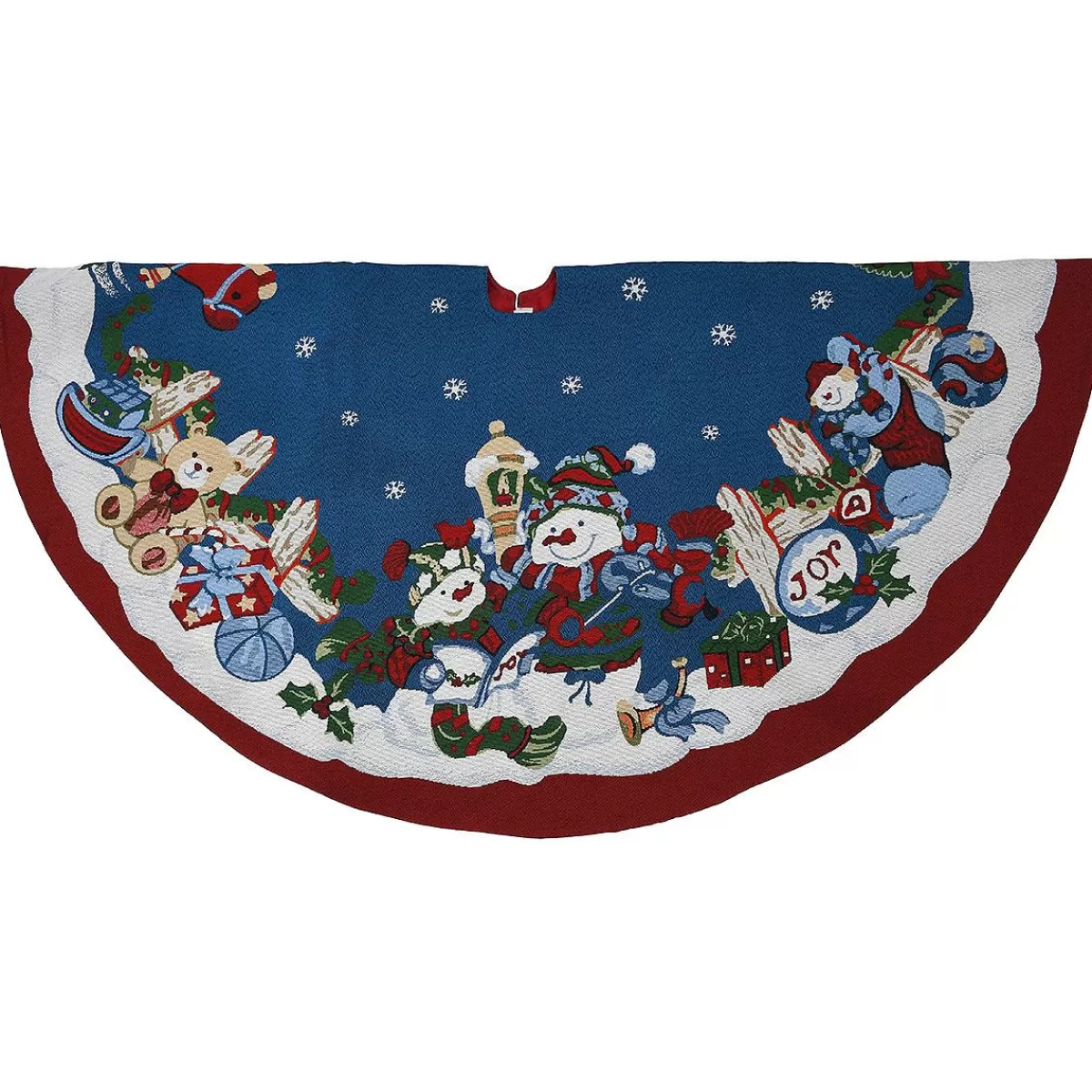 Bronner's Christmas Wonderland 52 Inch Snowman And Toys Tapestry Tree Skirt | Tree Skirts