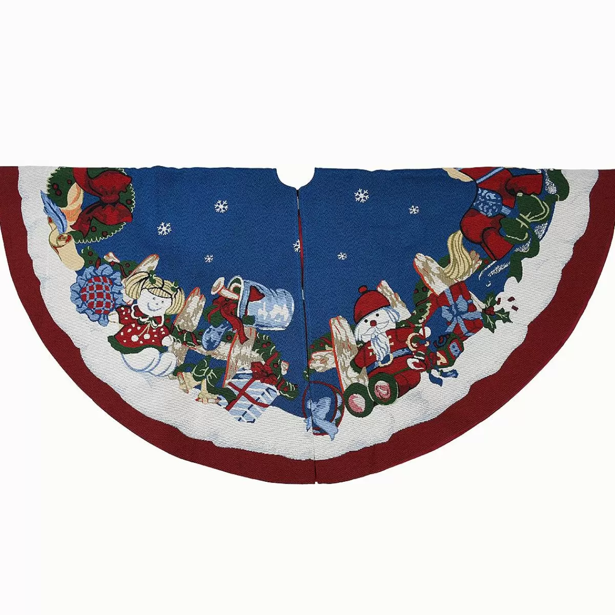 Bronner's Christmas Wonderland 52 Inch Snowman And Toys Tapestry Tree Skirt | Tree Skirts