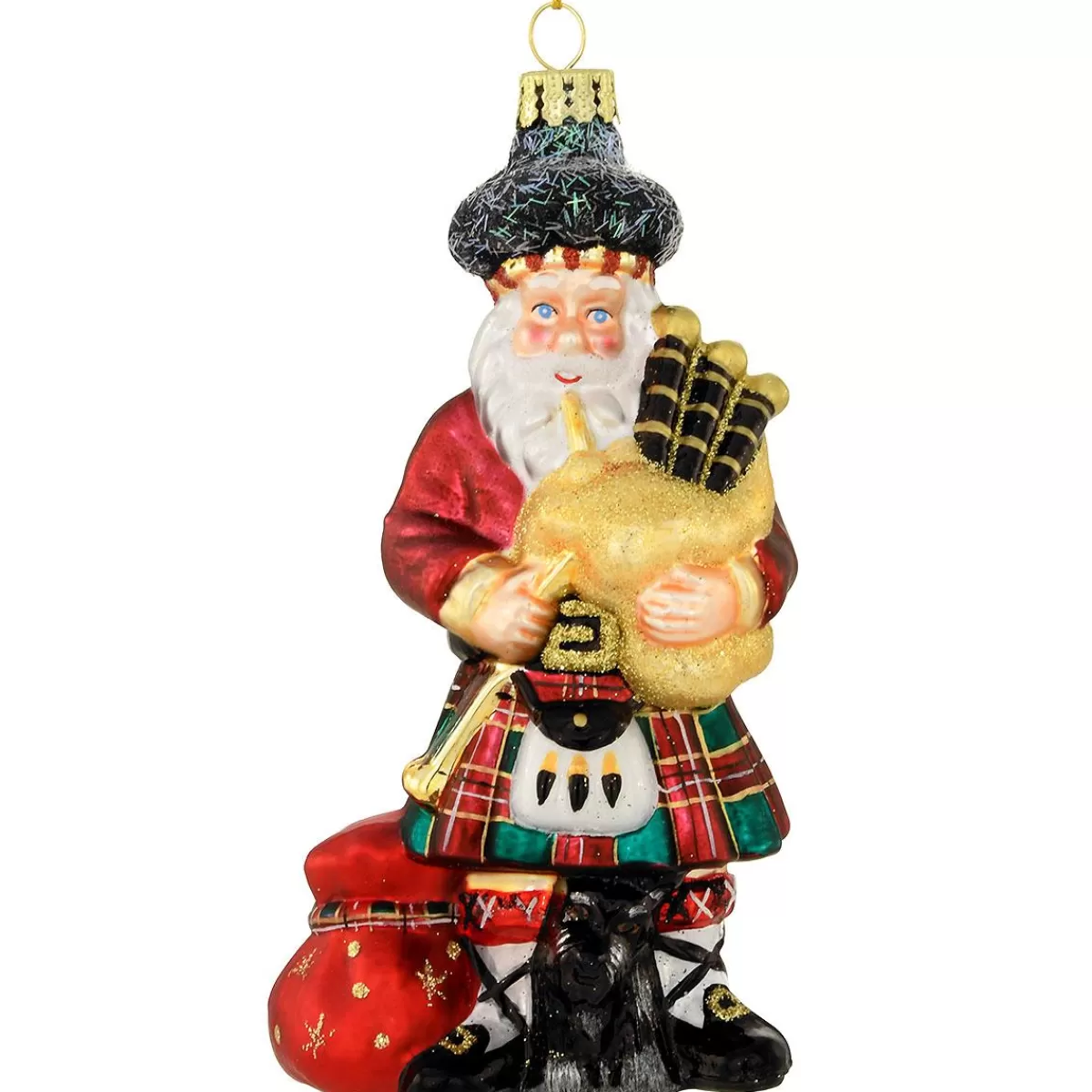 Bronner's Christmas Wonderland 5.5 Inch Scottish Santa Glass Ornament> Legends, Symbols, & Traditions