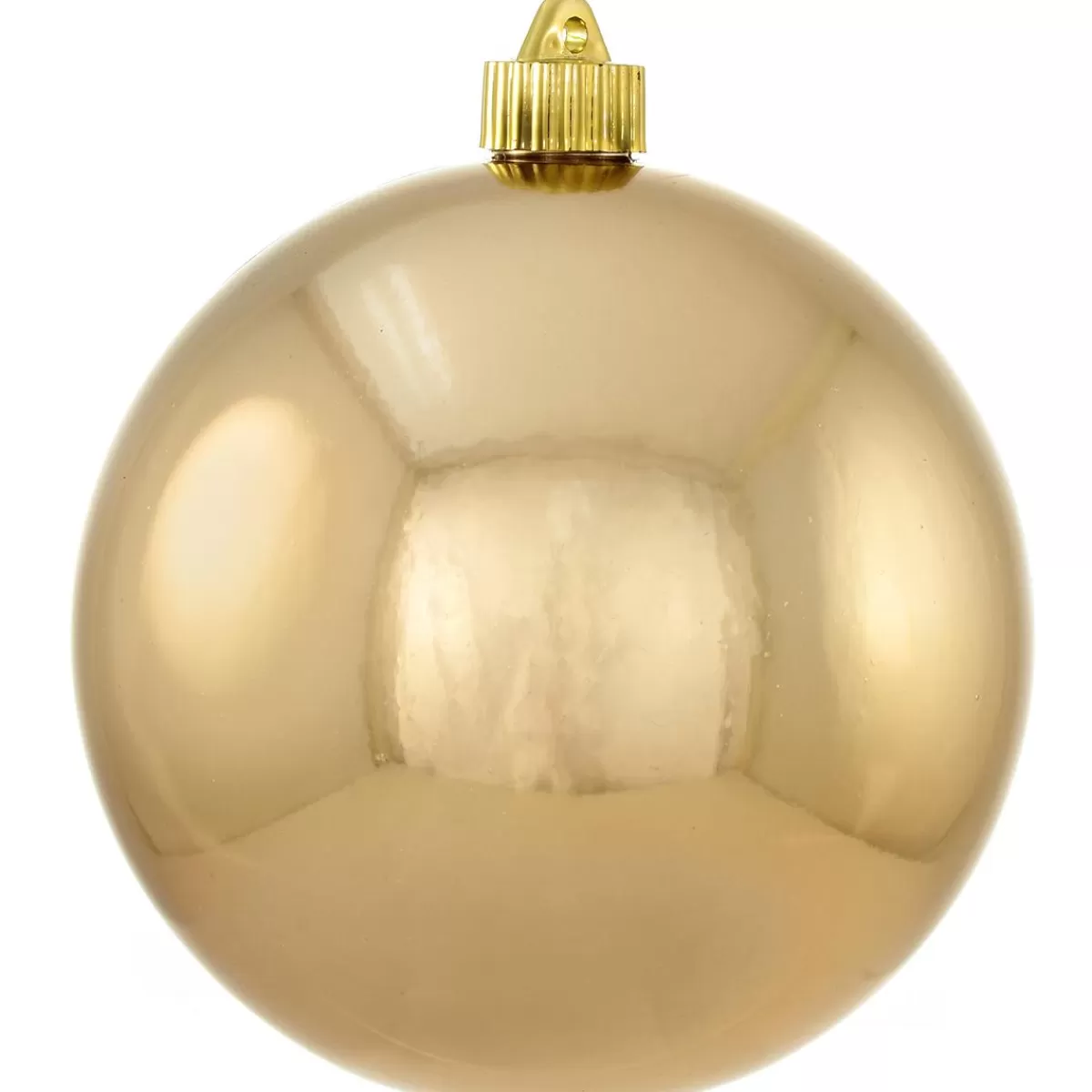 Bronner's Christmas Wonderland 6 Inch Gold Shatterproof Plastic Ball> Large