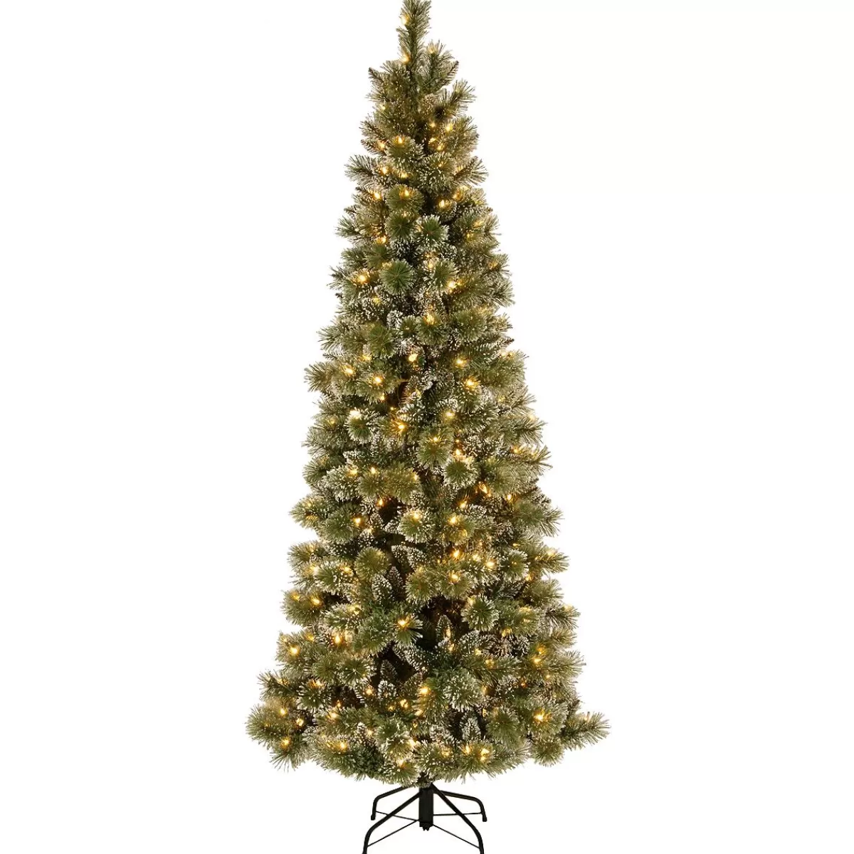 Bronner's Christmas Wonderland 7.5 Foot Glittery Bristle Slim Pre-Lit Clear Artificial Tree | Pre-Lit Trees