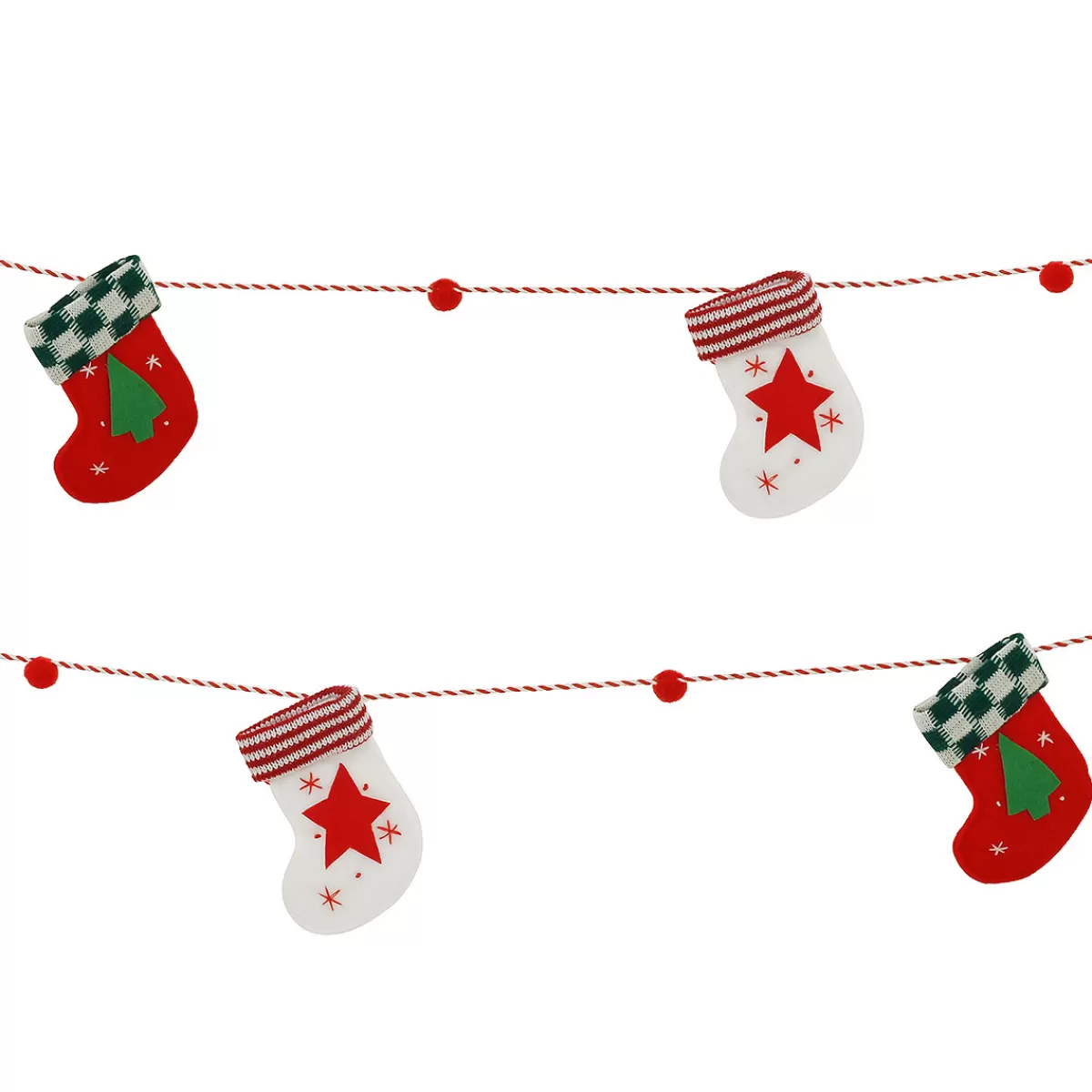 Bronner's Christmas Wonderland 78 Inch Stocking Garland | Novelty, Bead, & Tinsel Garlands