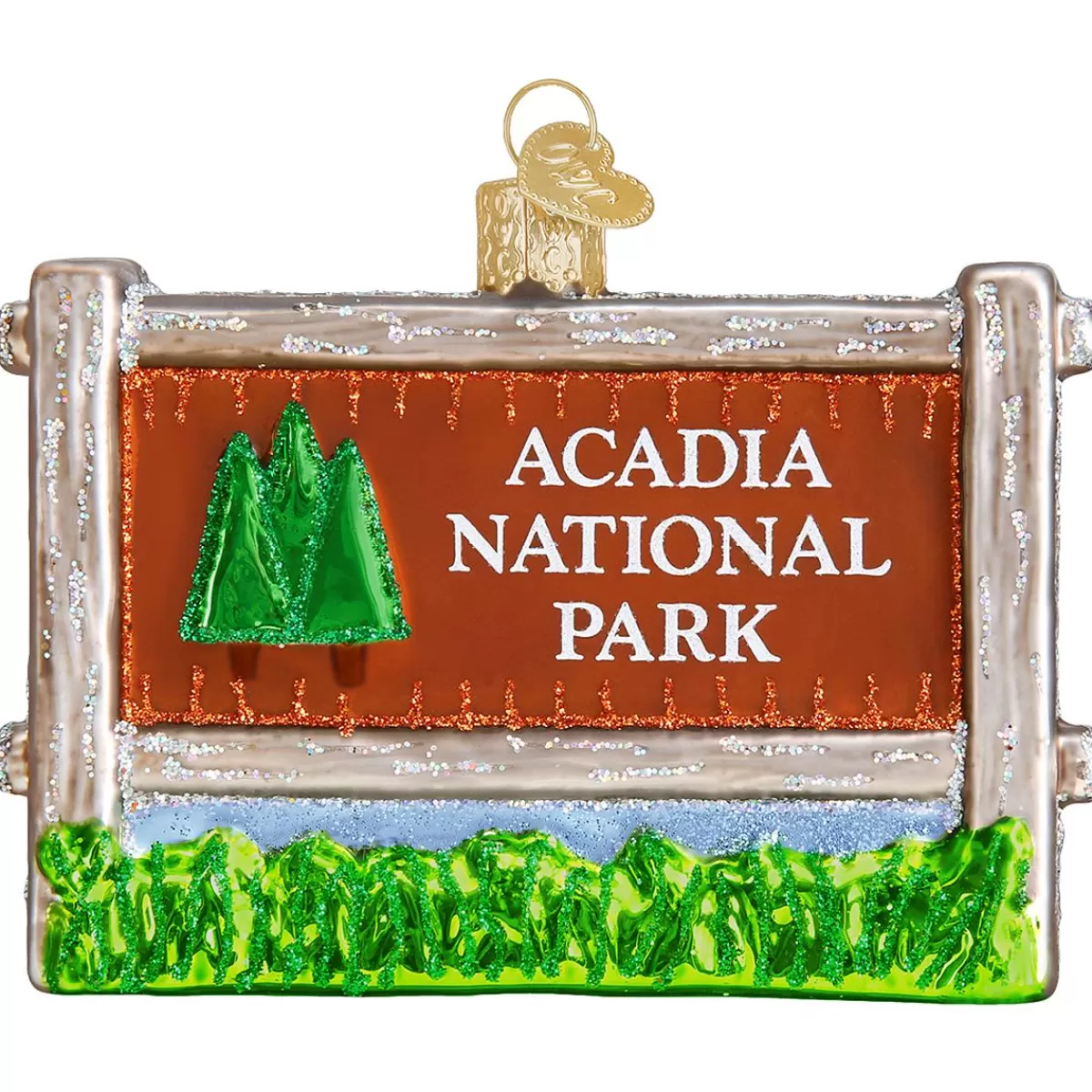 Bronner's Christmas Wonderland Acadia National Park Glass Ornament> Old World Christmas