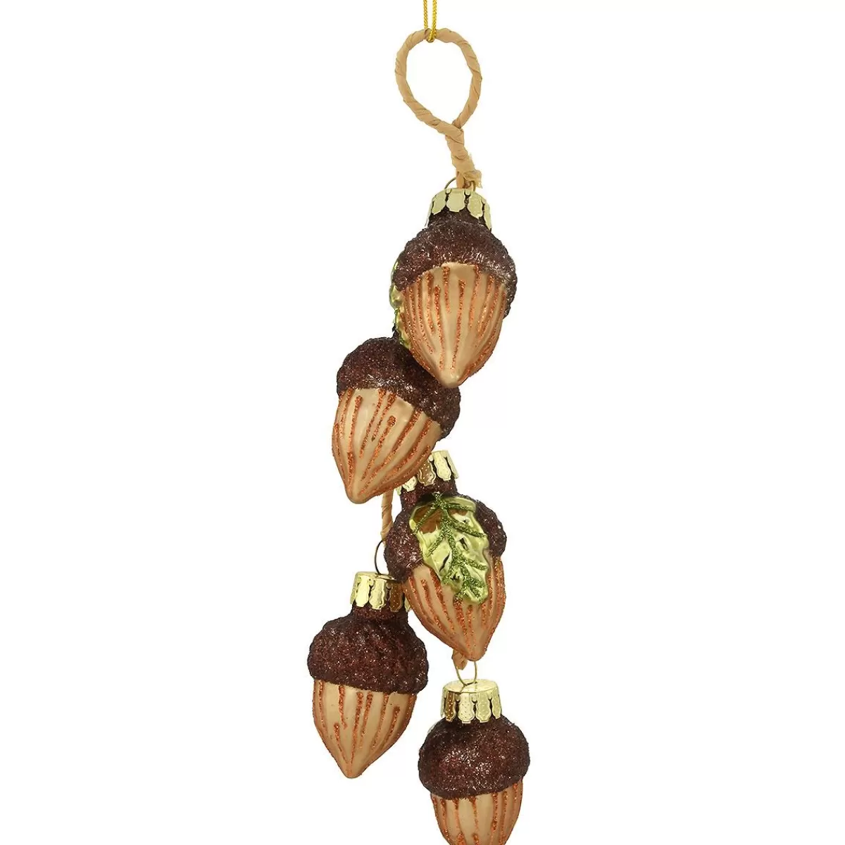 Bronner's Christmas Wonderland Acorn Cluster Glass Ornament> Legends, Symbols, & Traditions