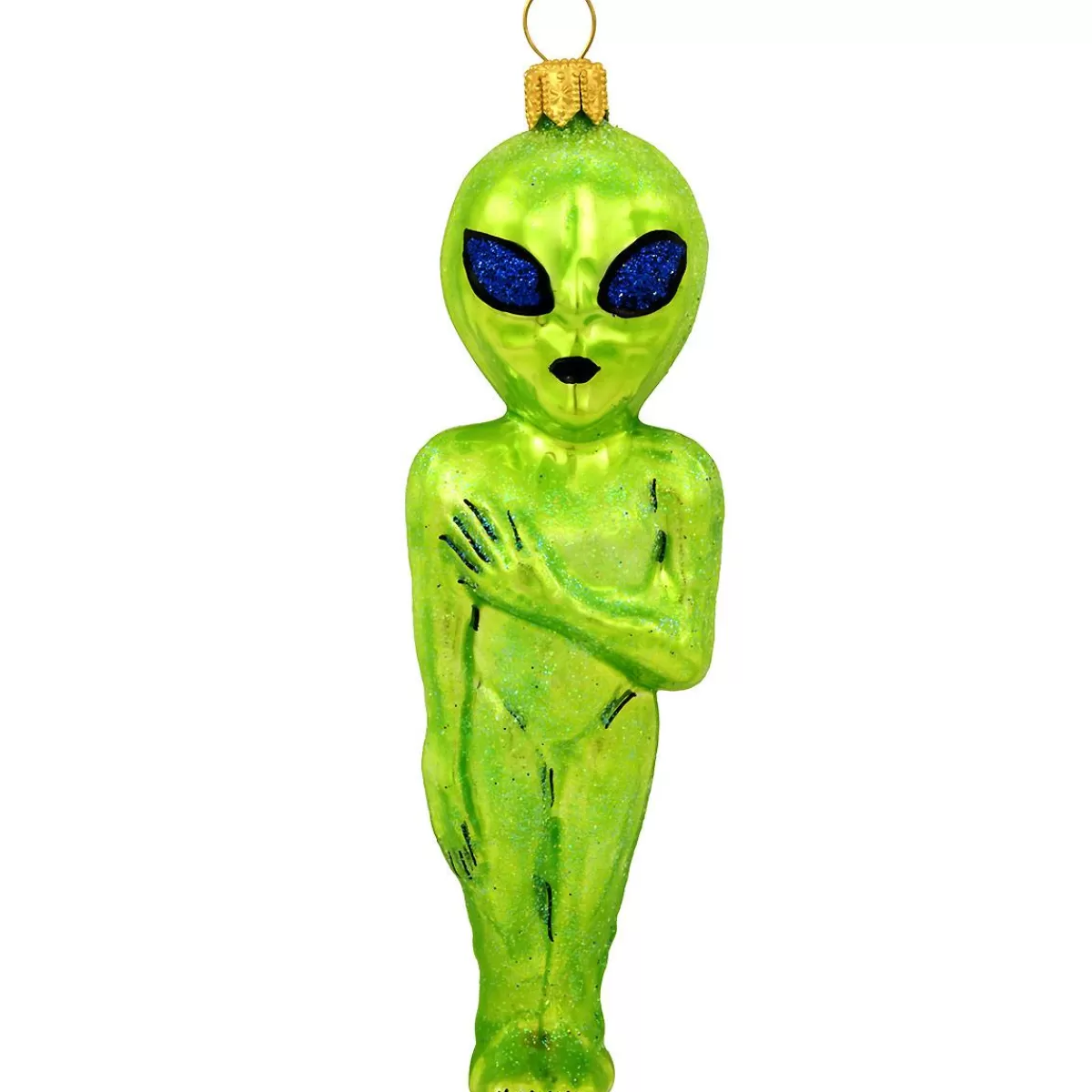 Bronner's Christmas Wonderland Alien Glass Ornament> Novelty