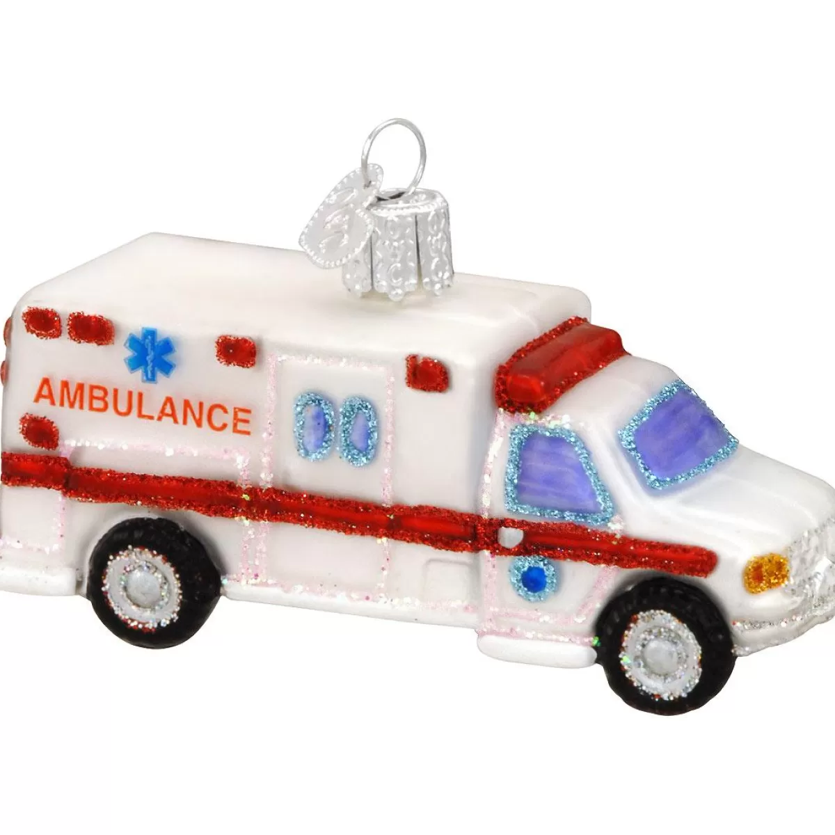 Bronner's Christmas Wonderland Ambulance Glass Ornament> Hobbies & Occupations