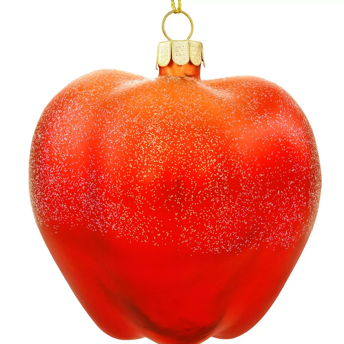 Bronner's Christmas Wonderland Apple Half Glass Ornament> Food, Drinks, & Cooking