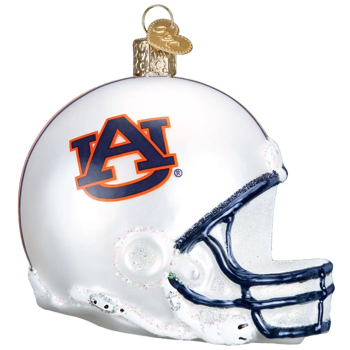 Bronner's Christmas Wonderland Auburn University Football Helmet Glass Ornament> Old World Christmas