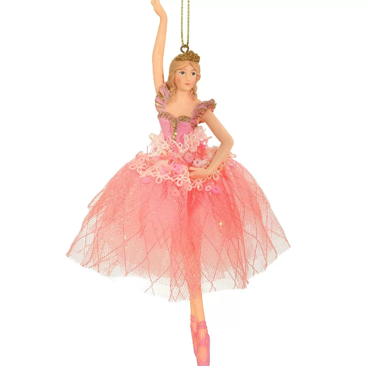 Bronner's Christmas Wonderland Ballerina In Pink Tutu Plastic Ornament> Music, Dance, & Theater