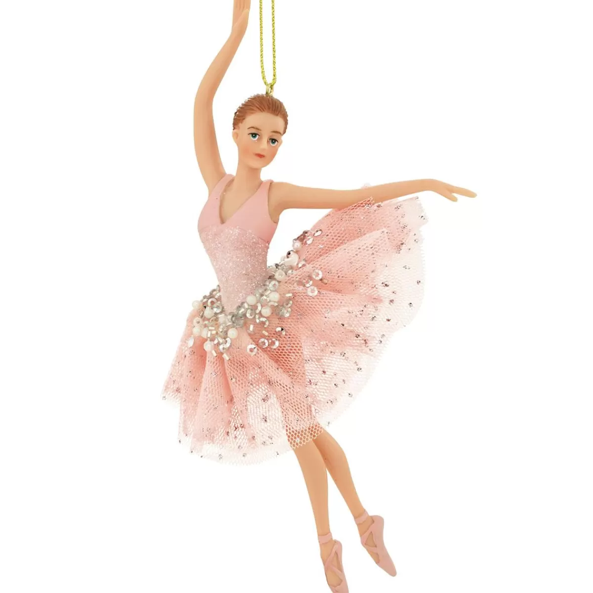 Bronner's Christmas Wonderland Ballerina Pink Plastic Ornament> Music, Dance, & Theater