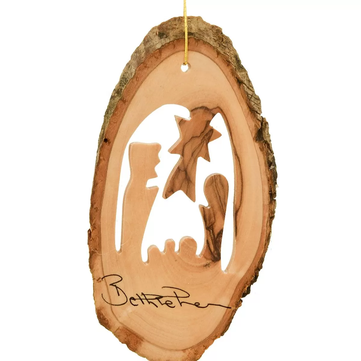 Bronner's Christmas Wonderland Bethlehem Nativity Olive Wood Ornament> Novelty