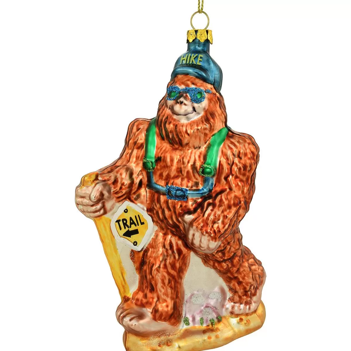 Bronner's Christmas Wonderland Big Foot Hiker Glass Ornament> Kids & Fantasy