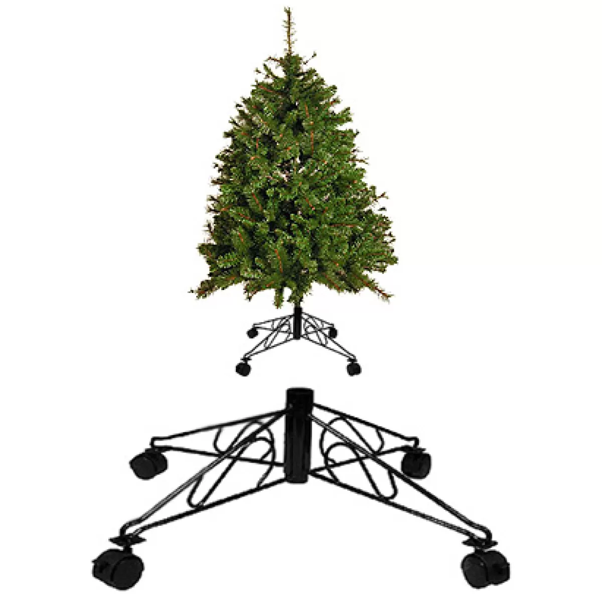 Bronner's Christmas Wonderland Black Metal Tree Stand With Wheels | Tree Accessories