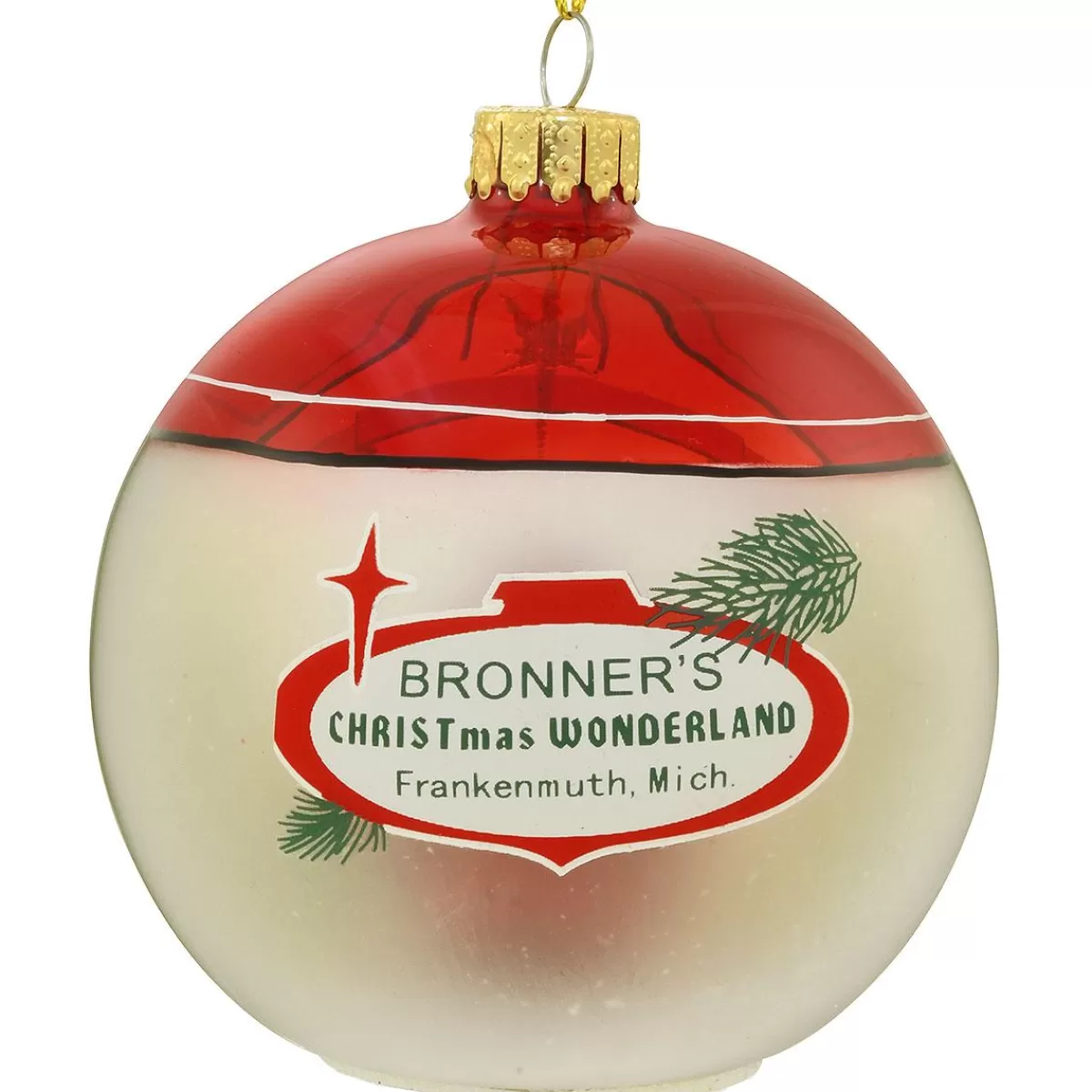 Bronner's Christmas Wonderland Bronner Glass Globe Ornament With Santa Inside> Novelty