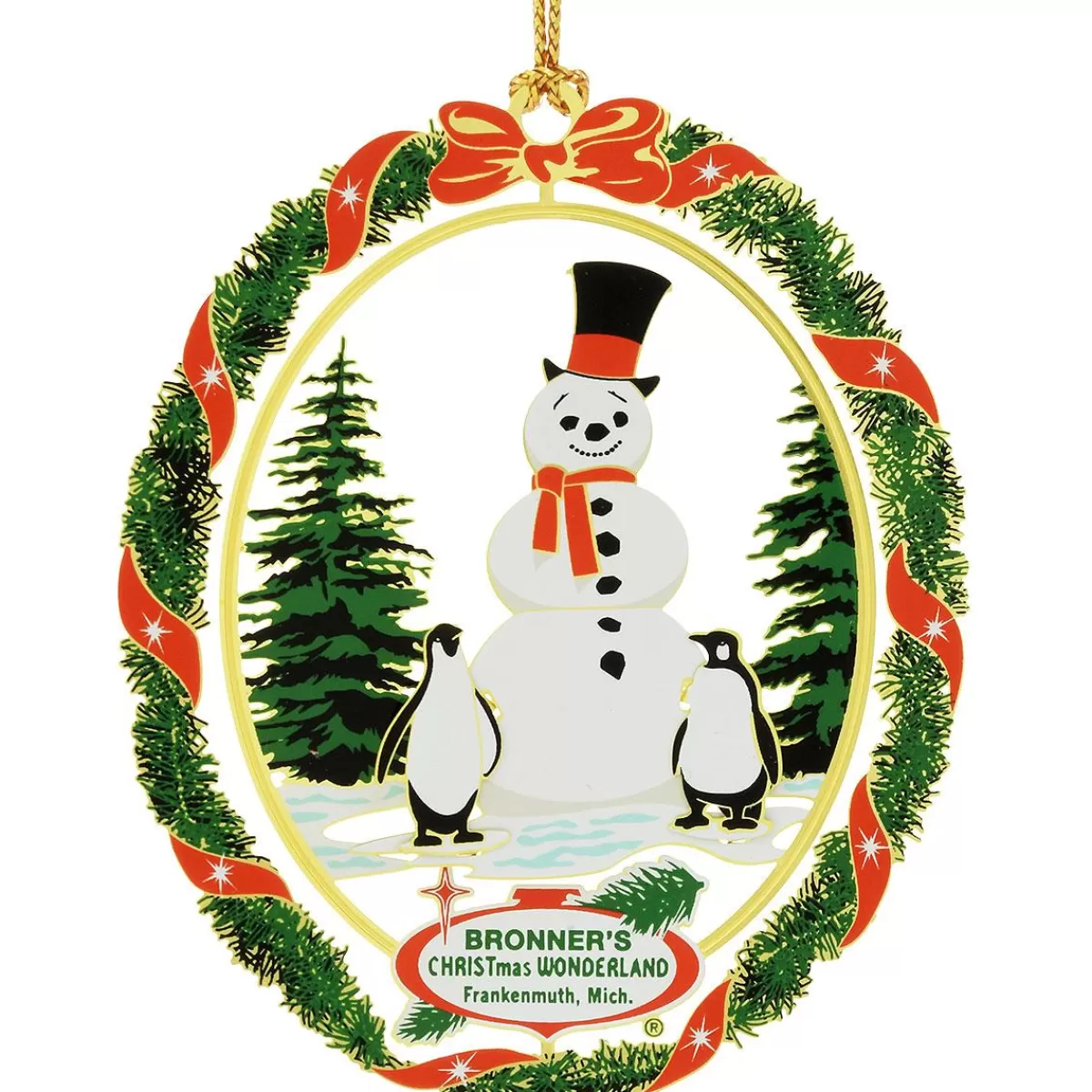 Bronner's Christmas Wonderland Bronner's Snowman Brass Ornament | Snowmen