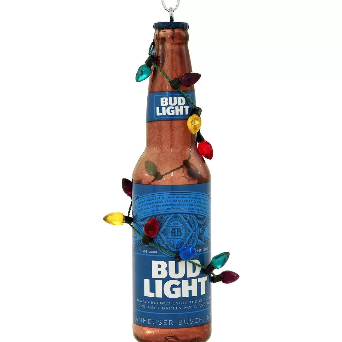 Bronner's Christmas Wonderland Bud Light Bottle With Bulbs Ornament> Food, Drinks, & Cooking