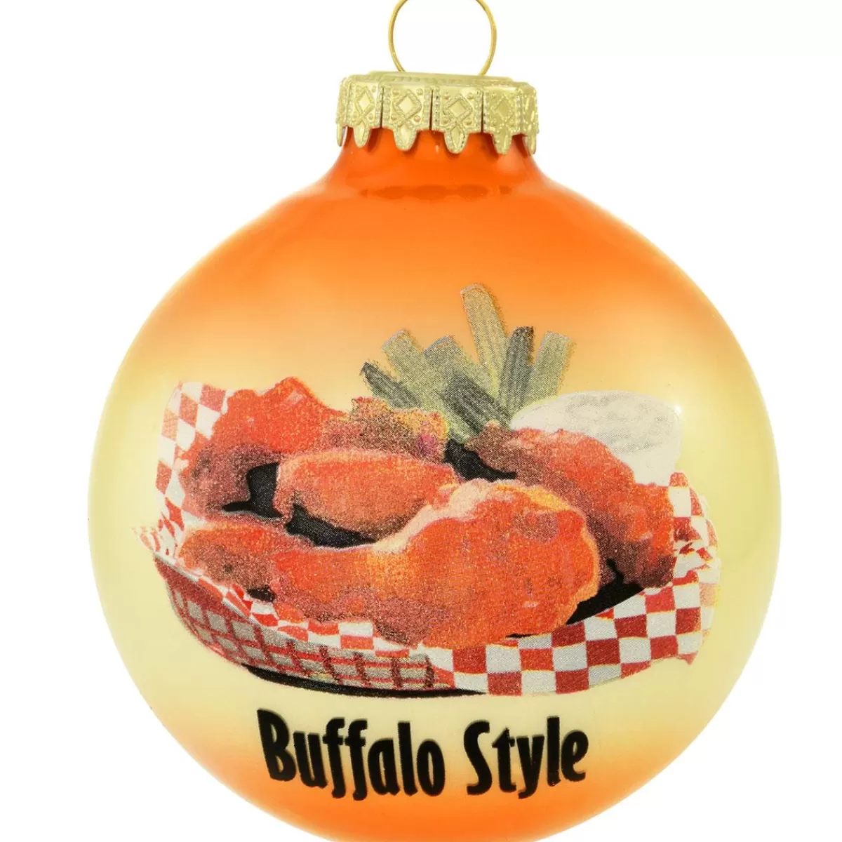 Bronner's Christmas Wonderland Buffalo Style Chicken Wings Glass Ornament> Food, Drinks, & Cooking