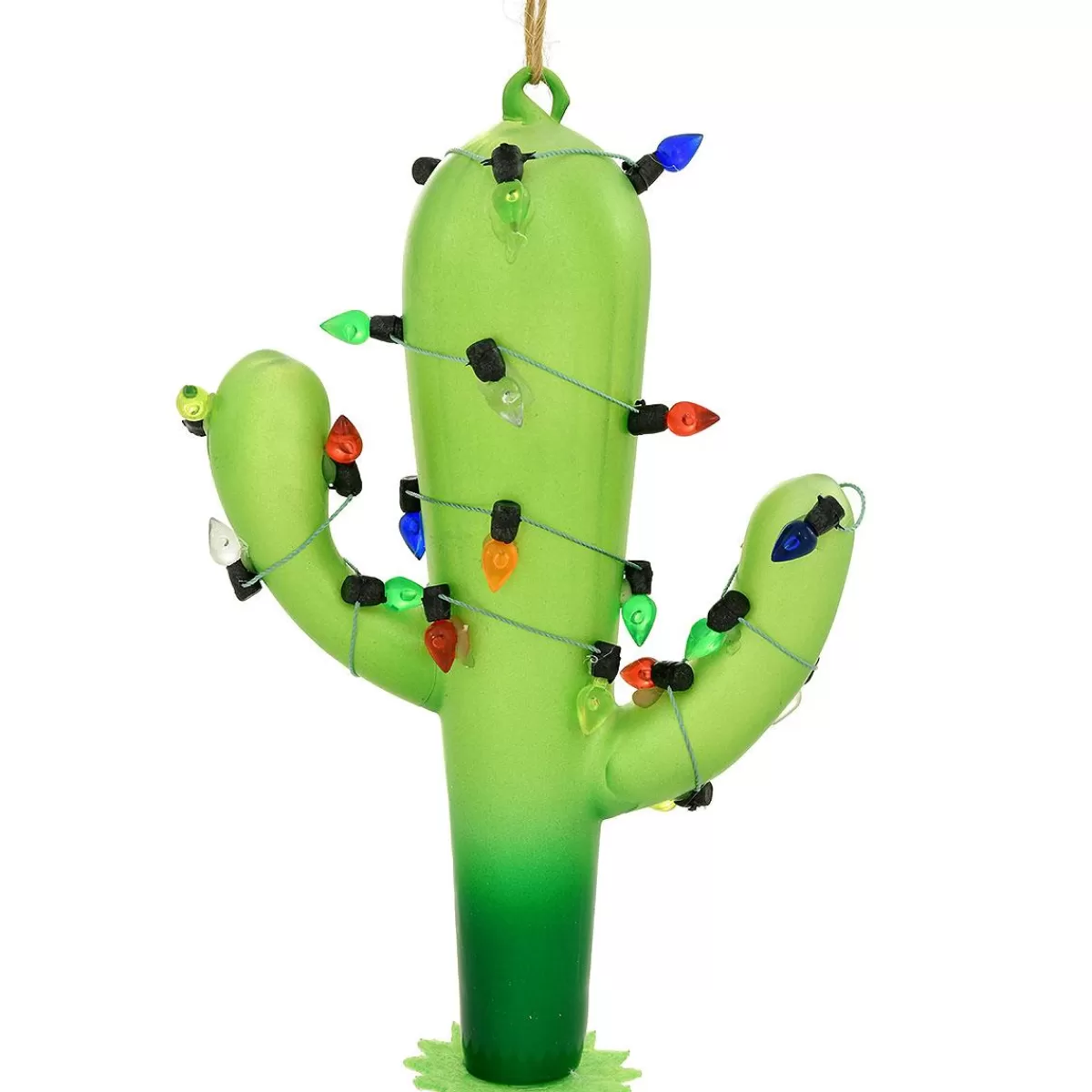 Bronner's Christmas Wonderland Cactus Ornament With Lights Glass Ornament> Outdoors, Camping, & Nature