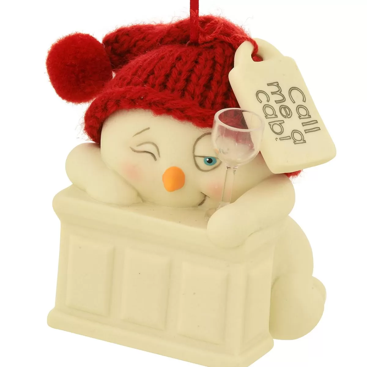 Bronner's Christmas Wonderland Call Me A Cab Snowpinion Ornament> Food, Drinks, & Cooking