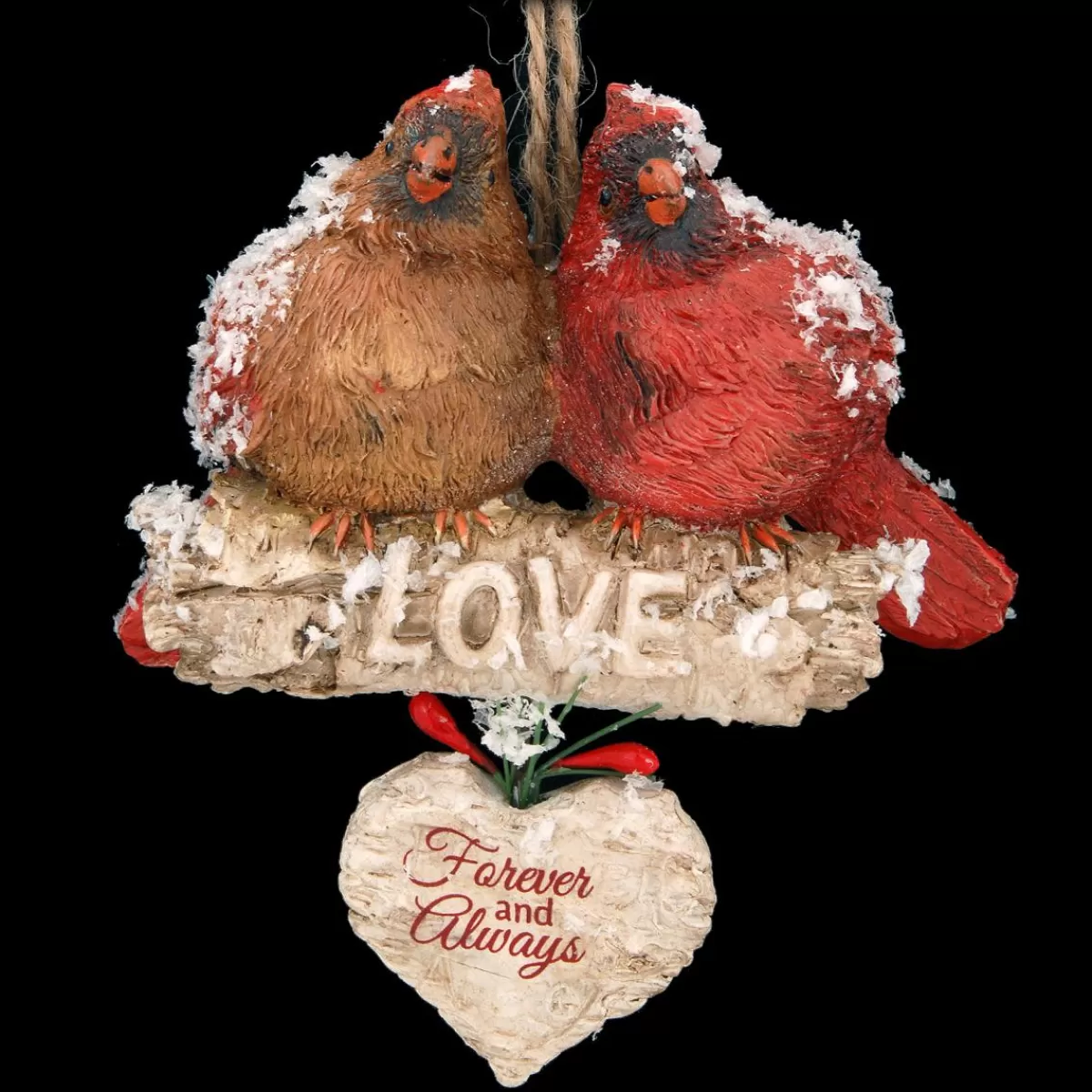 Bronner's Christmas Wonderland Cardinal Love Ornament> Love, Wedding, & Anniversary