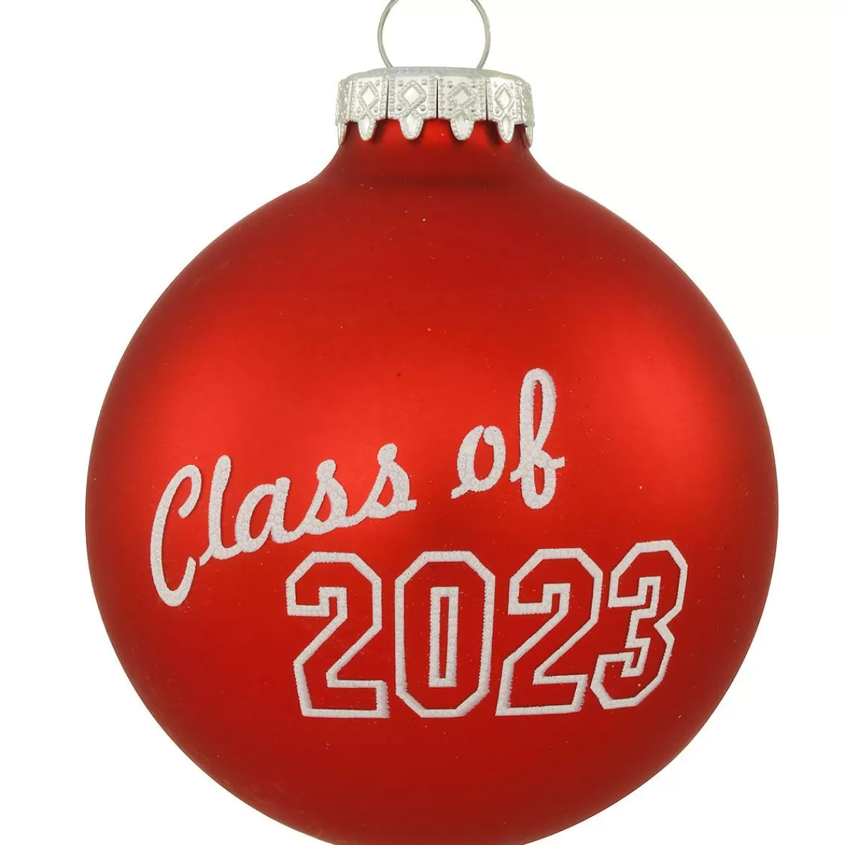 Bronner's Christmas Wonderland Class Of 2023 Red Satin Glass Ornament | School, Teachers, & Graduation