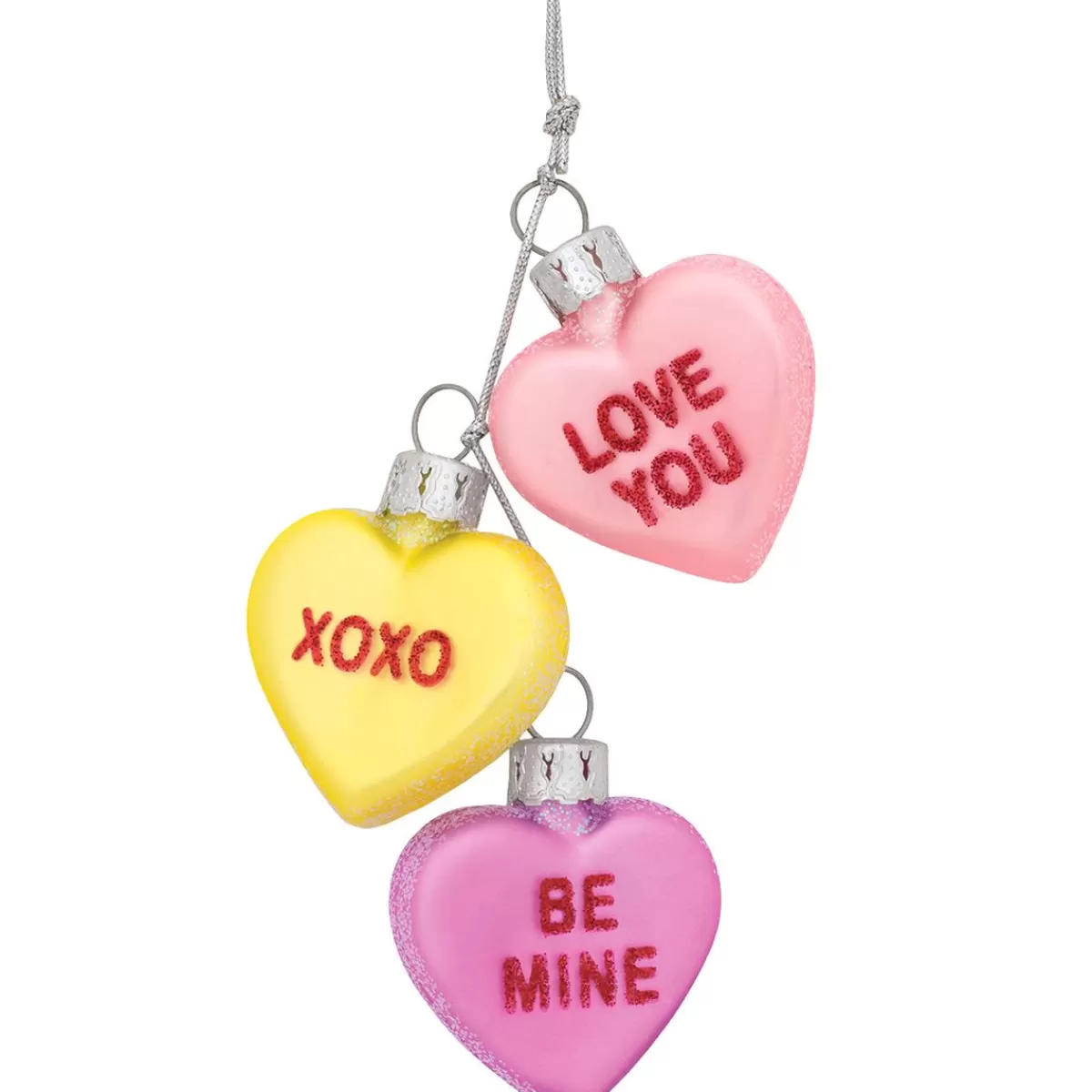 Bronner's Christmas Wonderland Conversation Heart Cluster Glass Ornament> Food, Drinks, & Cooking