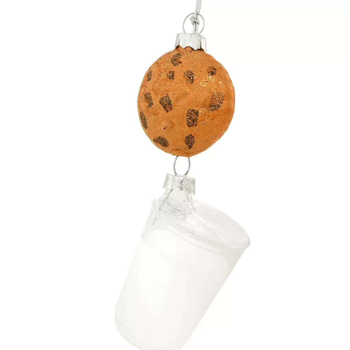 Bronner's Christmas Wonderland Cookies And Milk Glass Ornament> Food, Drinks, & Cooking