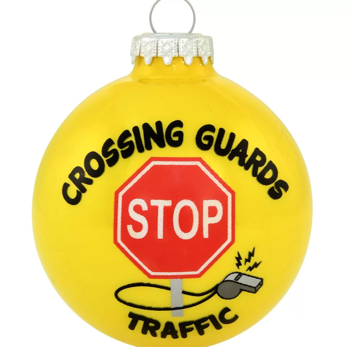 Bronner's Christmas Wonderland Crossing Guards Stop Traffic Glass Ornament | School, Teachers, & Graduation