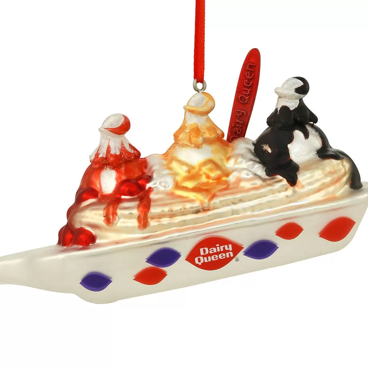 Bronner's Christmas Wonderland Dairy Queen Banana Split Glass Ornament> Food, Drinks, & Cooking