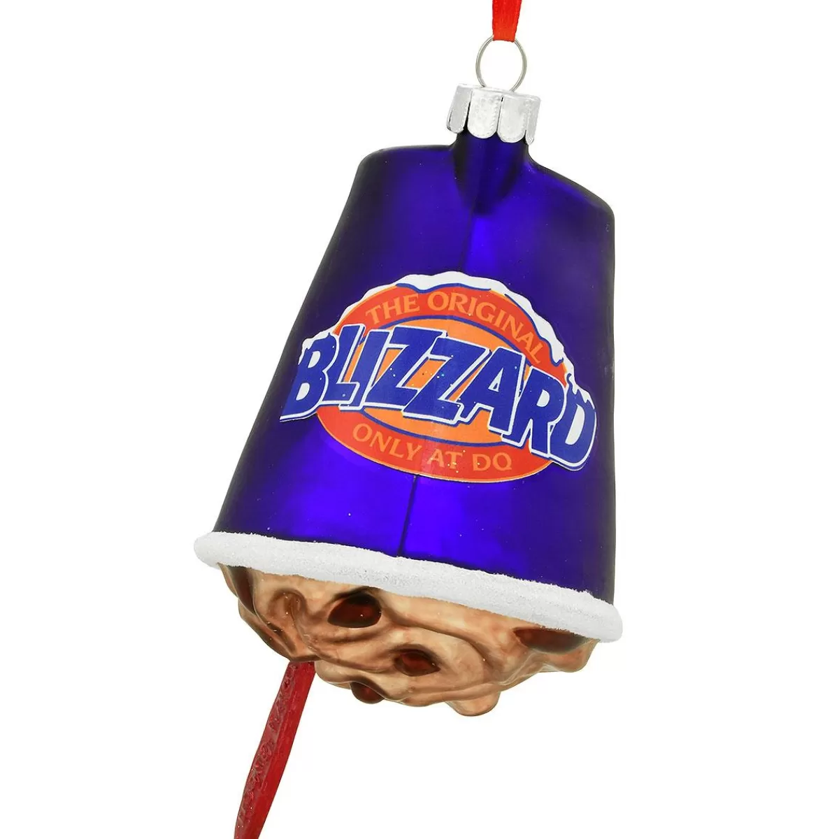 Bronner's Christmas Wonderland Dairy Queen Chocolate Blizzard Glass Ornament> Food, Drinks, & Cooking