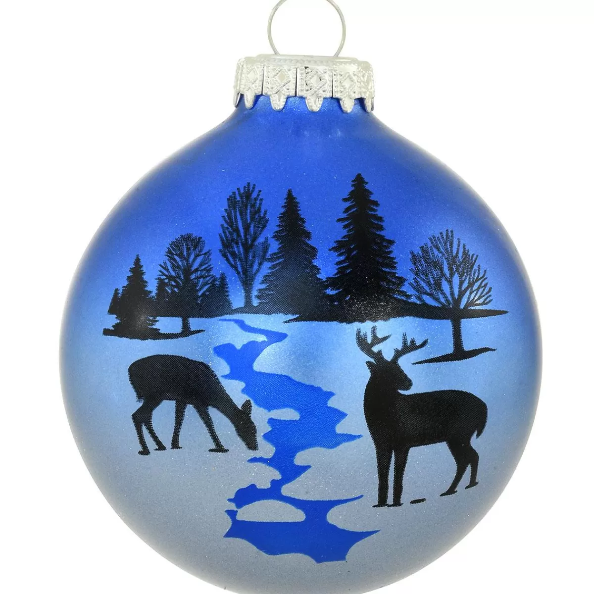 Bronner's Christmas Wonderland Deer Silhouette Glass Ornament> Outdoors, Camping, & Nature