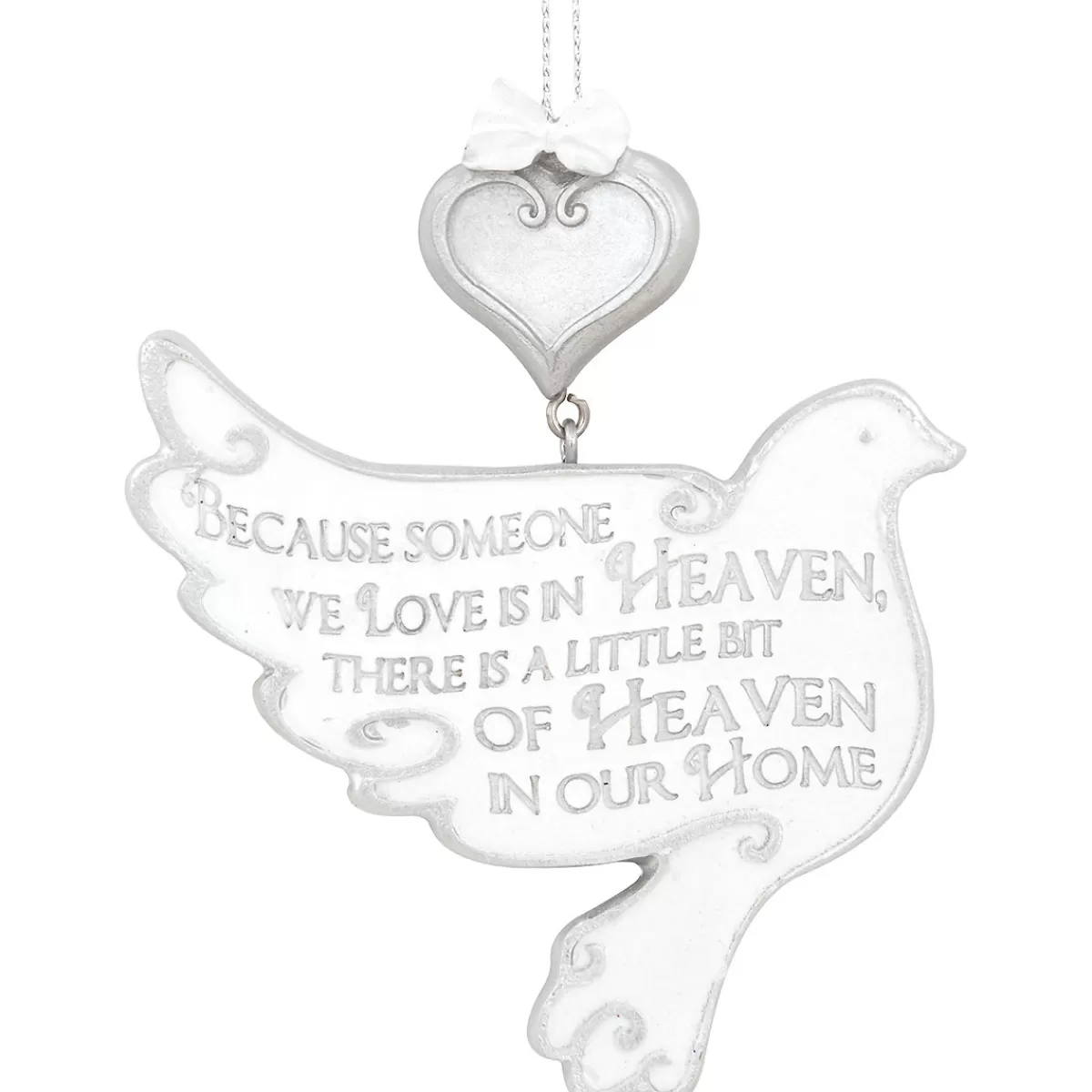 Bronner's Christmas Wonderland Dove With Remembrance Saying Ornament> In Memory Of