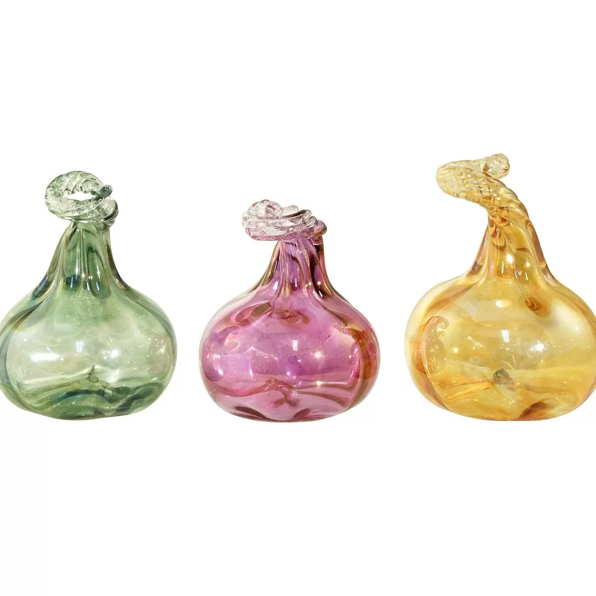 Bronner's Christmas Wonderland Egyptian Glass Miniature Pumpkin Set Of 3 | Seasonal