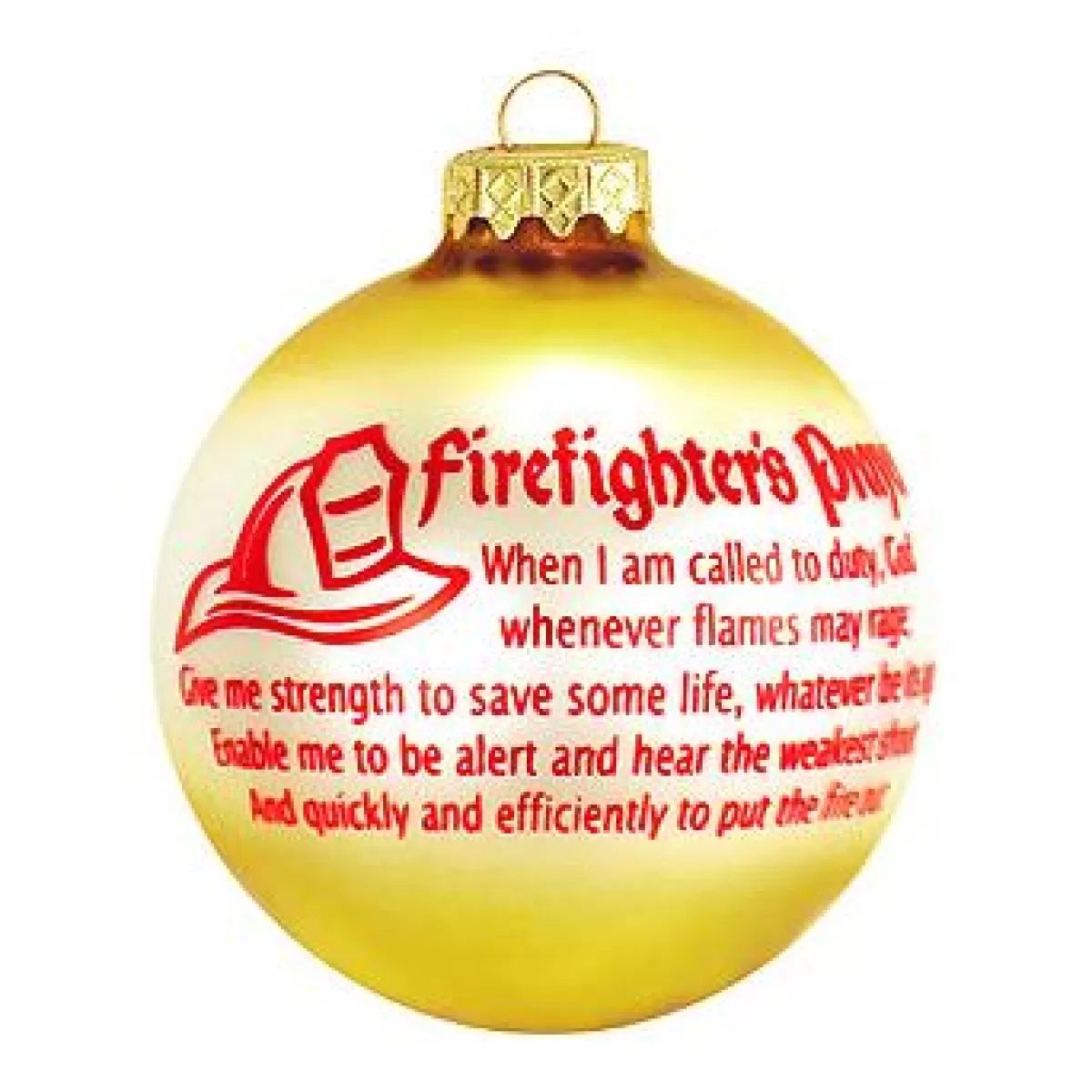 Bronner's Christmas Wonderland Firefighter's Prayer Ornament> Hobbies & Occupations