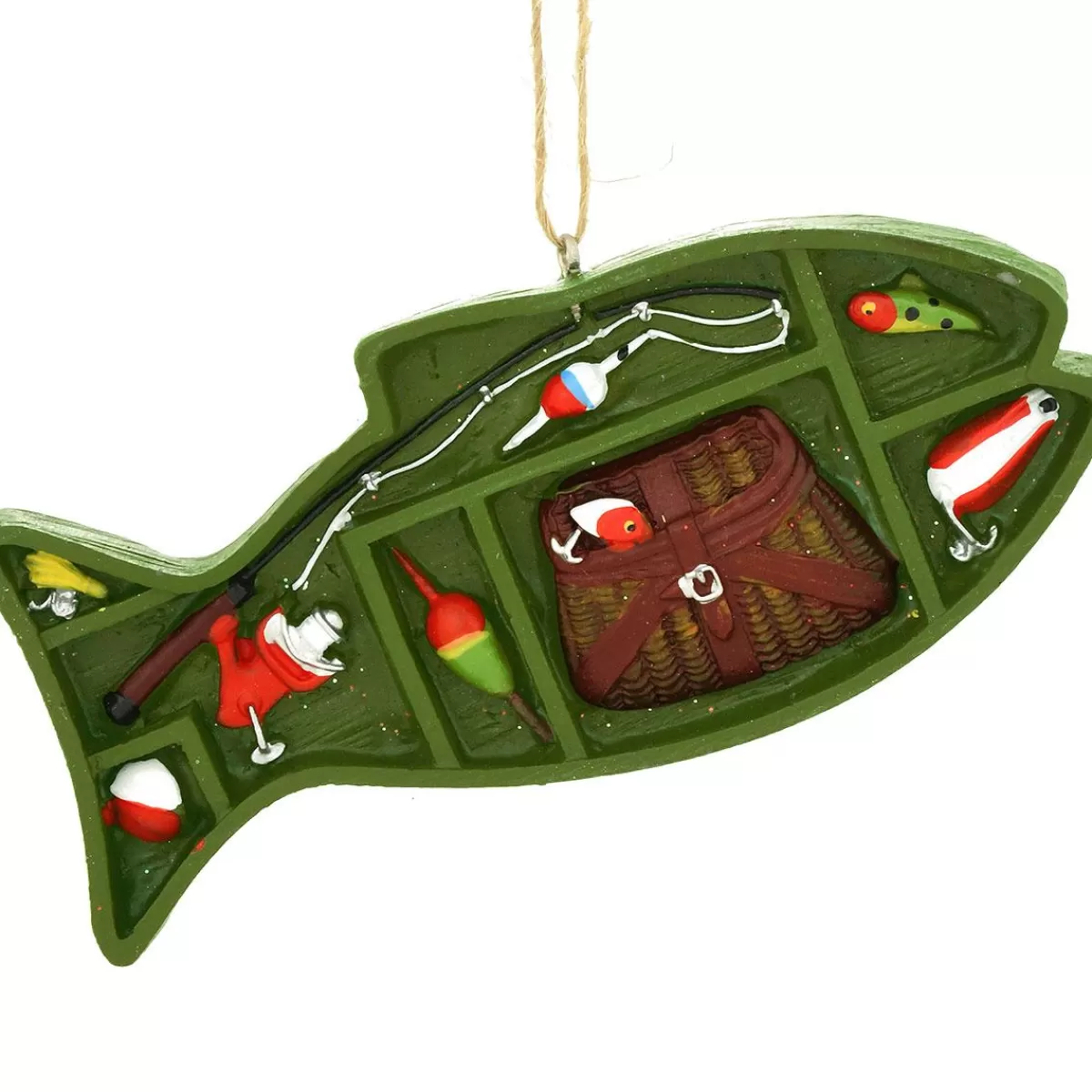 Bronner's Christmas Wonderland Fish Shadowbox Resin Ornament> Hunting & Fishing